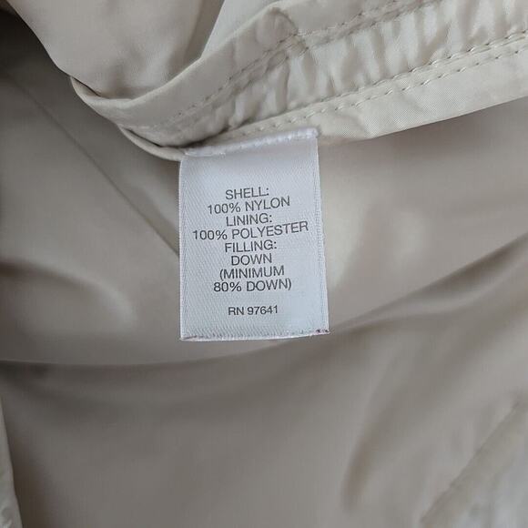 J Jill Down Puffer Cream Red Vest Side Zip Tunic Lot of 2 Large Preppy Outdoor - Picture 6 of 12